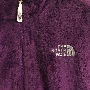 The North Face Osito zip up jacket/fuzzy purple